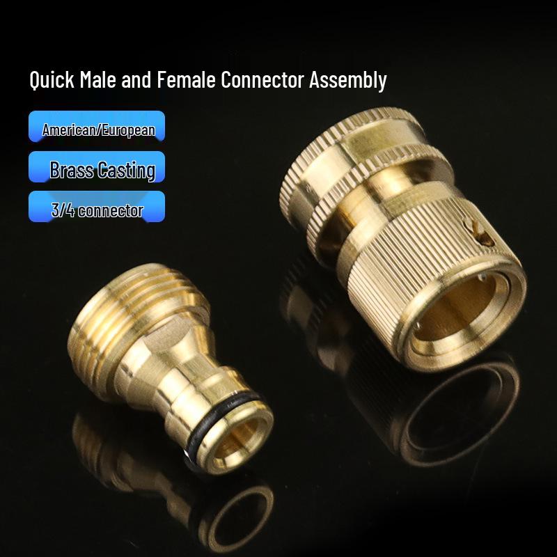 High-Pressure Copper Nozzle Water Gun with Extended Rod for Car Wash and Garden Watering