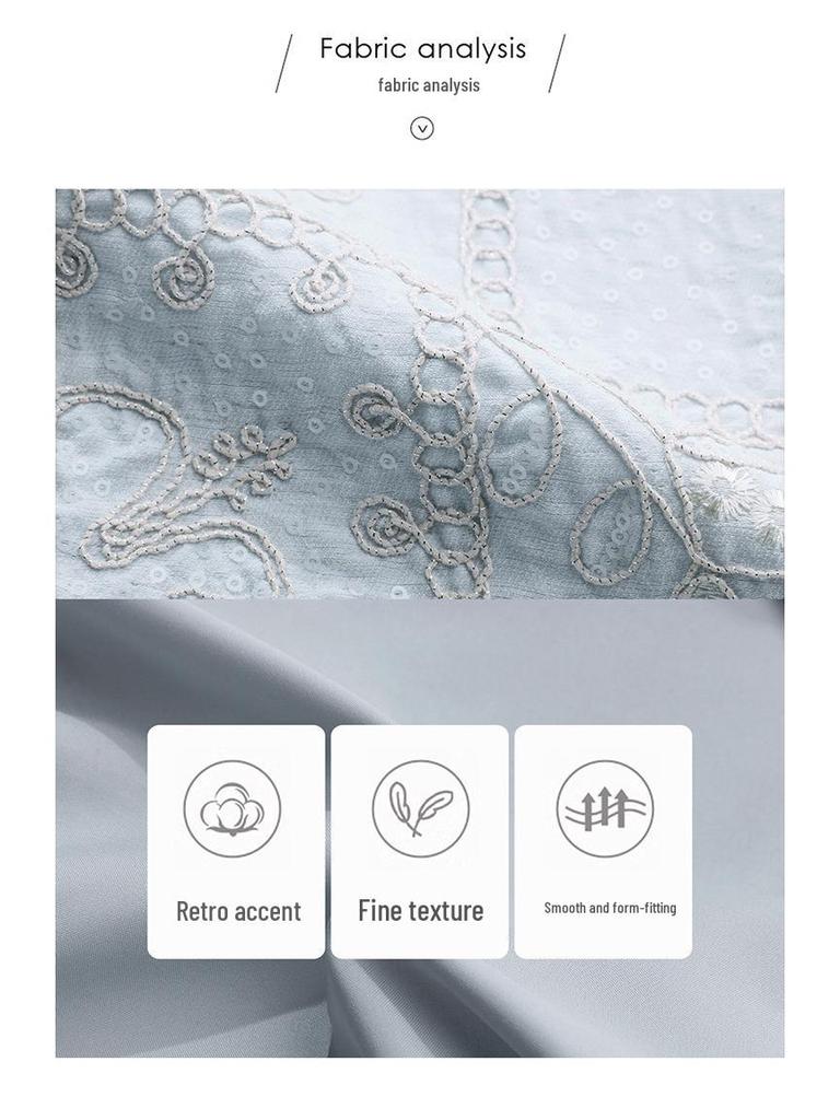 Spring 2025 Women's Embroidered Tang Suit Vest - Chic, Age-Defying Style