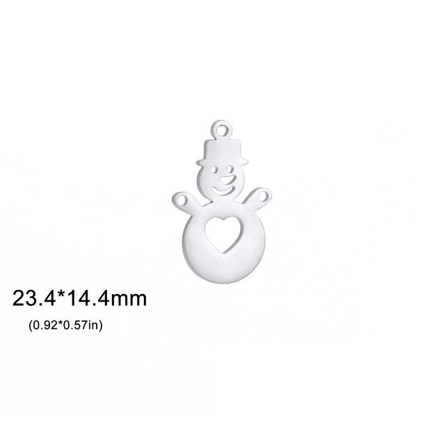 

Teamer 3pcs/Lot Christmas Charms For Jewelry Making Stainless Steel Charm Santa Snowman Snowflake Accessories Wholesale 2026 New
