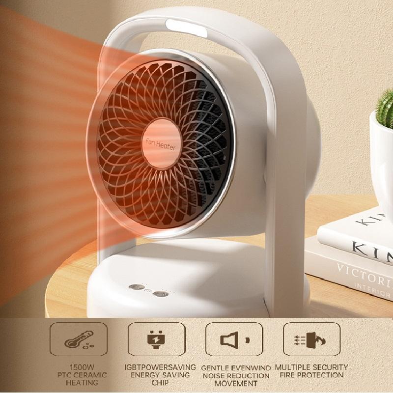 PTC Electric Fan Heater Small Electric Heater Warm Air Blower with Small Night Light
