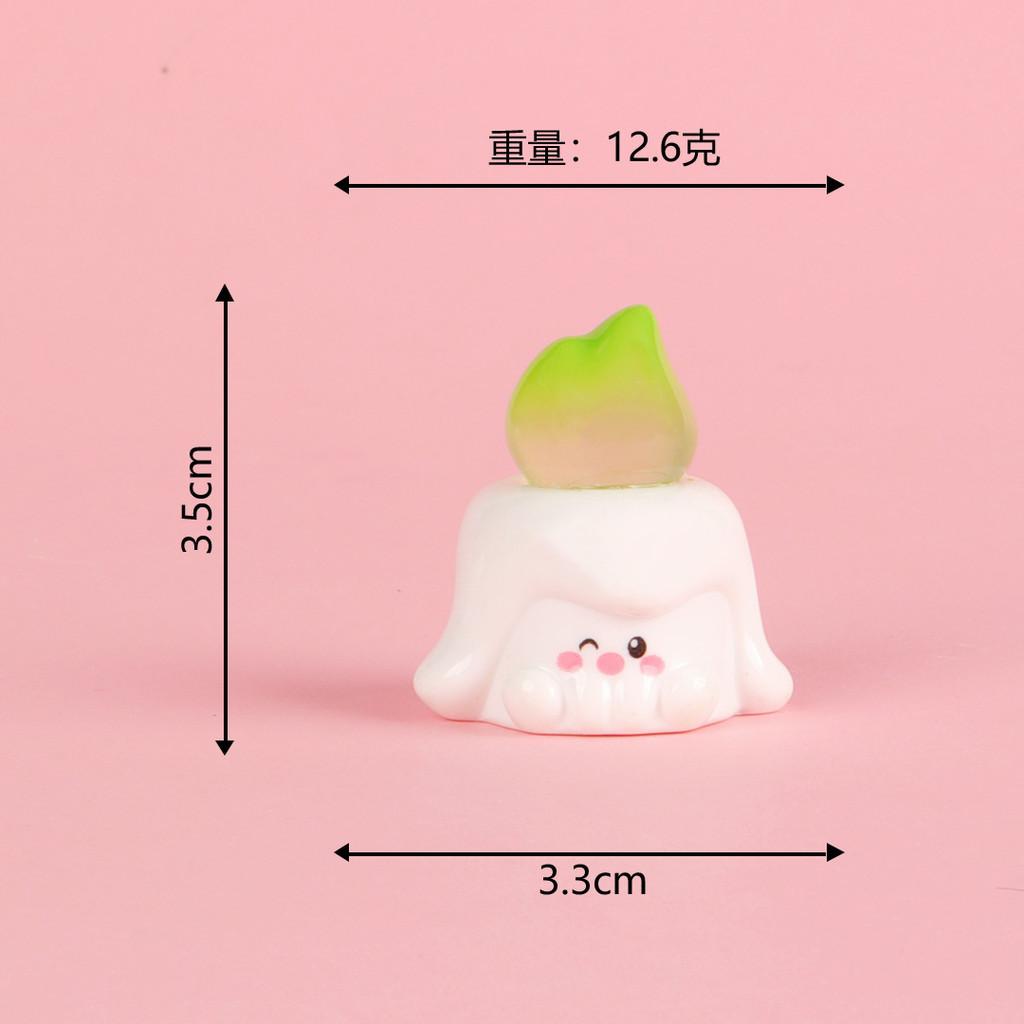 6Pcs/set Multicolors Luminous Candle Miniatures Resin Ornaments Diy Fairy Garden Decoration Moss Terrarium Micro Landscape