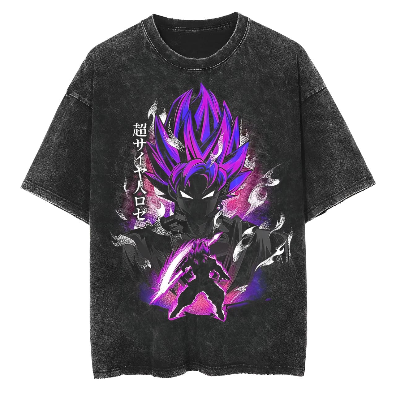 

Dragon Ball Goku Black T Shirt Super Saiyan Rosé Men Acid Wash Oversized Anime Pink Aura Cotton Vintage Gym Graphic Top Tee M