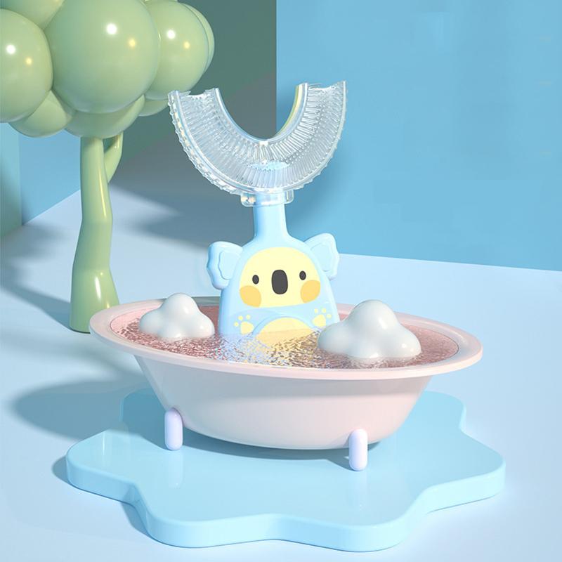 Cute Cartoon Baby U-shaped Teethers Toothbrush Teeth Grinding Rod Toddler Silicone Grinding Tool Safe Baby Oral Care 3-6Y