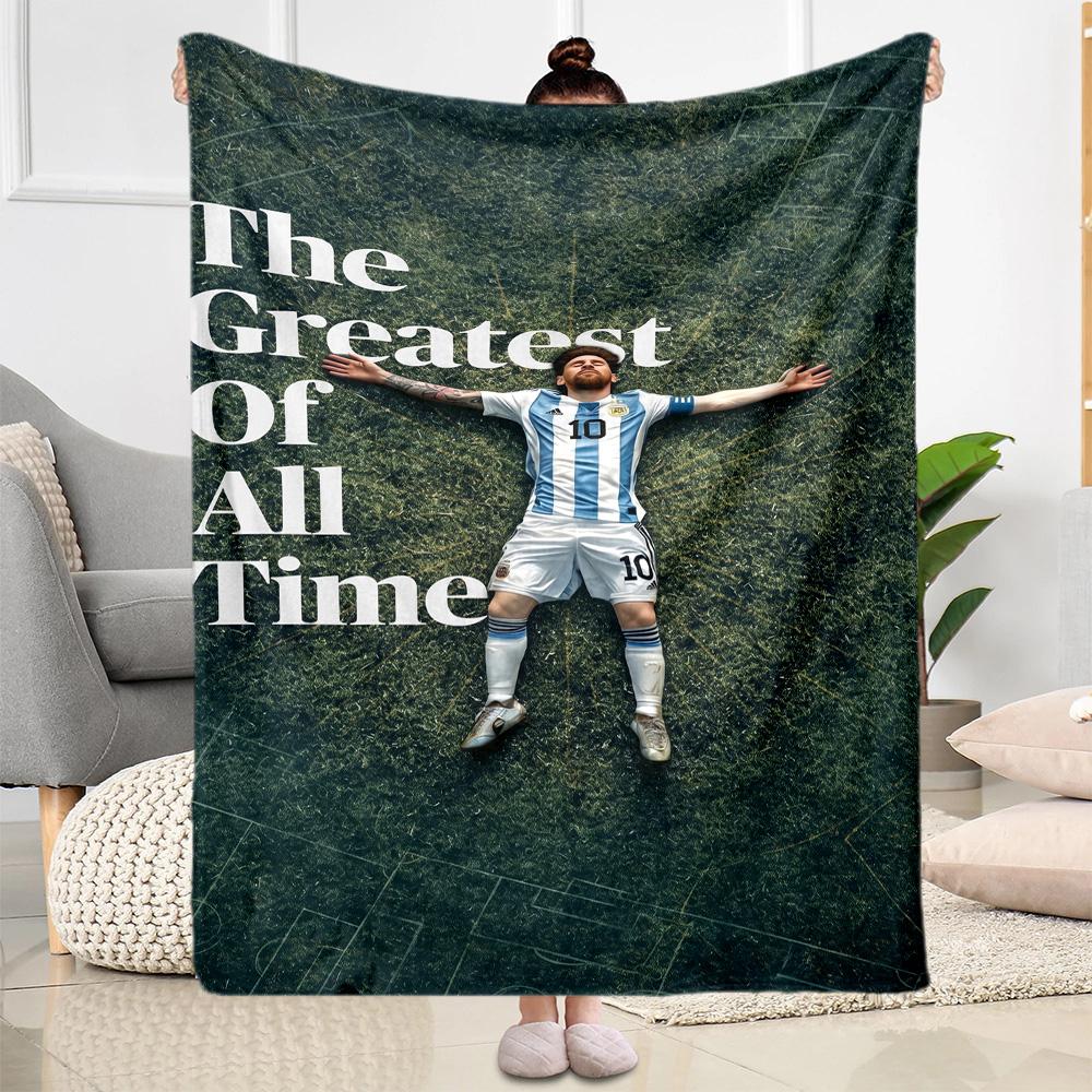 Messi 185 Blanket Ultra-Soft Great for Office Sofa Office Chair for All Seasons Stylish Decor Best Holiday Gift for Friends Family