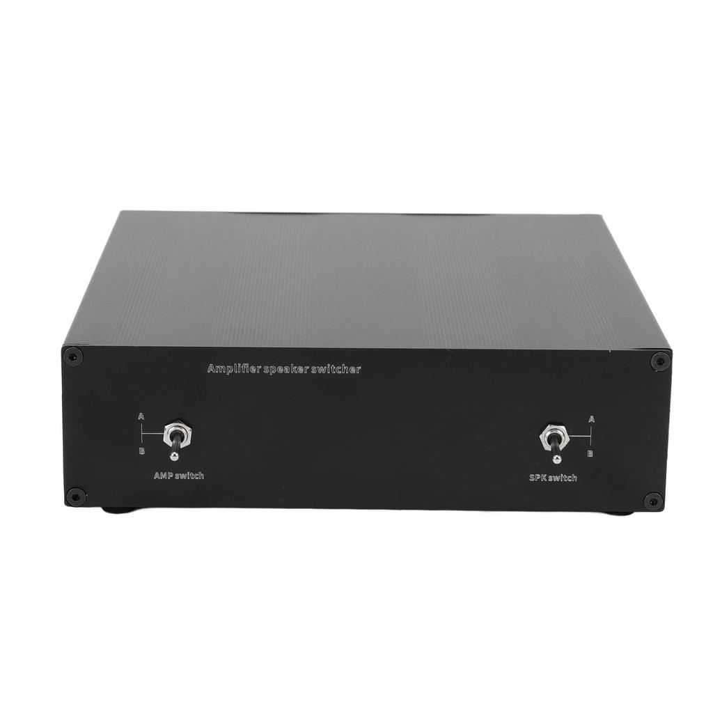 Selector switch from 2 amplifiers to 2 speaker manual switcher splitter combiner box with copper banana sound 2 in 2 audiophile SPLP2 speakers,