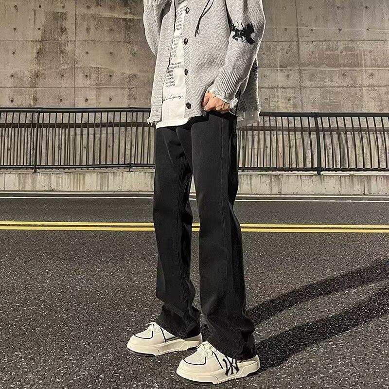 

Мужские черные свободные расклешенные джинсы High Street 2024 года 3XL чёрный