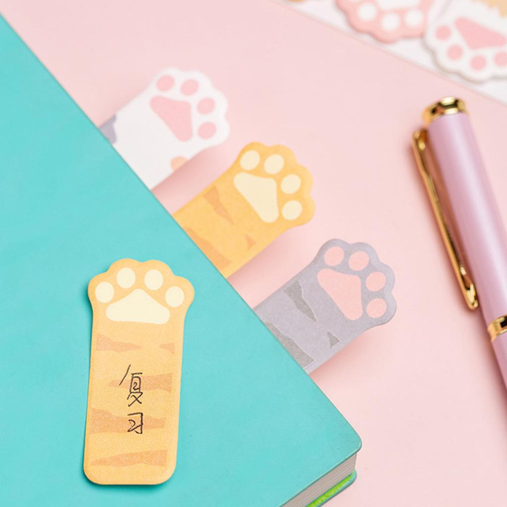 Cute Cat Paw Sticky Notes Animal Cartoon Sticky Marker Sticky Notes Fun Sticky Notes Cute Notepads Cute Sticky Note Pads