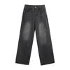 FOMANSH Solide Denim Vintage Einfach 4 Taschen vorne und Entspannte Gerade Passform Herrenjeans, Hose, Waschung, Farben, Rückseite, Passform, Formanpassend