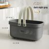 Portable Plastic Bath Storage Basket for Bathroom and Dorm Use