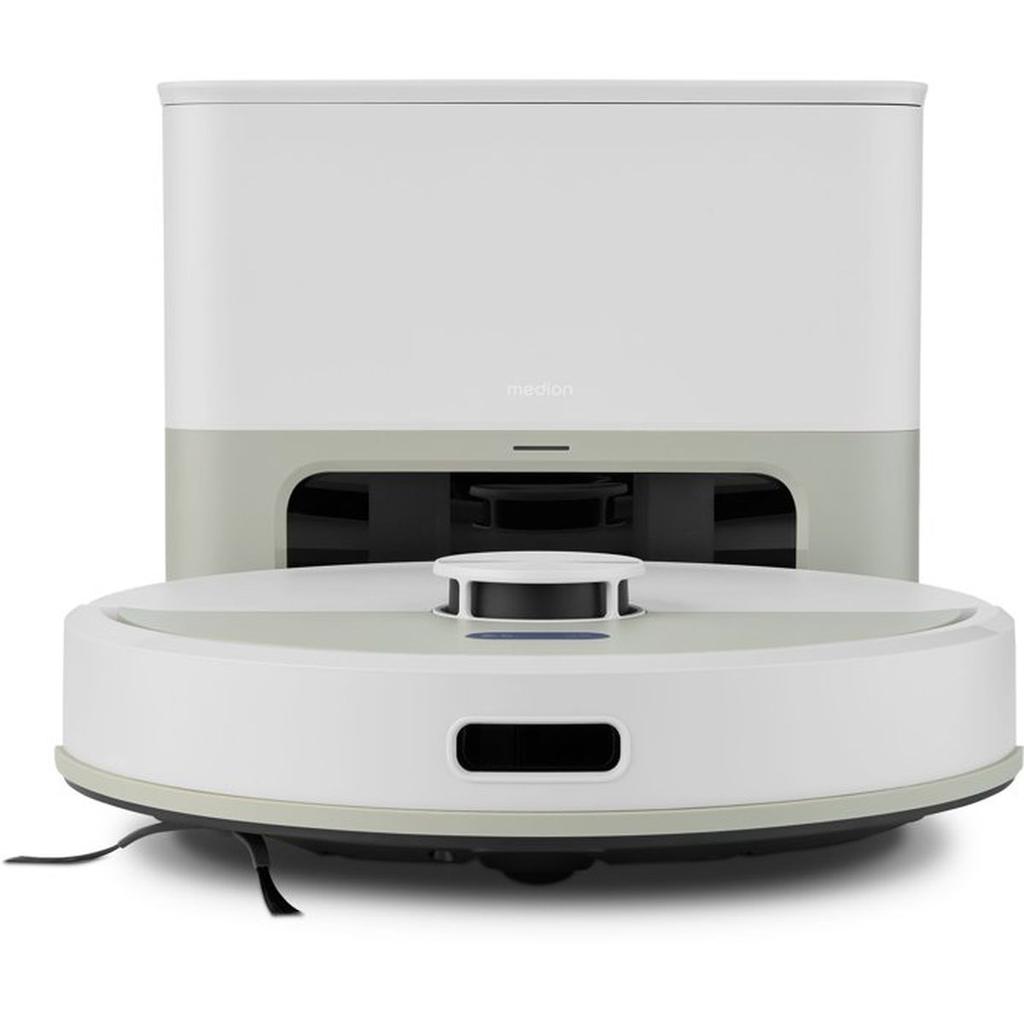 Aspirateur Robot Laveur - MEDION MD100021 X22SW+ - 165 min - 5000 Pa - Navigation Laser - 2,5 L - Blanc