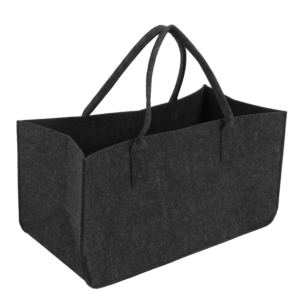 Felt Storage Baskets Foldable Hand Made Rectangular Storage Bag for Car Travel Shopping Clothing Organization