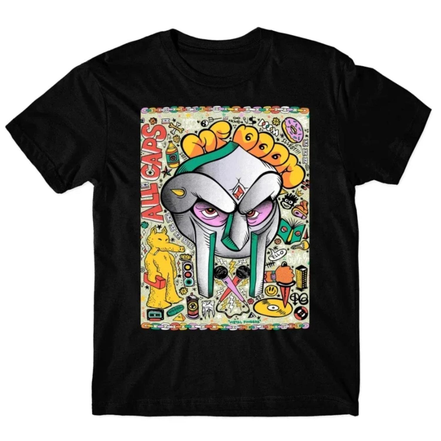 

MF DOOM Рэпер Графическая футболка Унисекс Мужская Женская Хип-хоп Мода Большой Размер Топ Повседневная Футболка с коротким рукавом Уличная одежда Классическая Футболка Оверсайз S чёрный