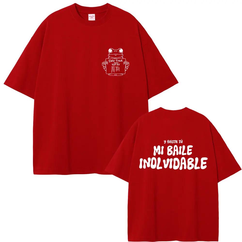 

Hot Sale Rapper Bad Bunny Debi Tirar Mas Fotos DTMF World Tour 2026 T Shirt Men Hip Hop Fashion Street Oversized T-shirts 4XL