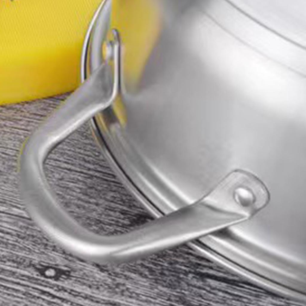 Stainless Steel Hot Pot Thicken Bottom Universal Stainless Steel Casserole with Lid 10.2in