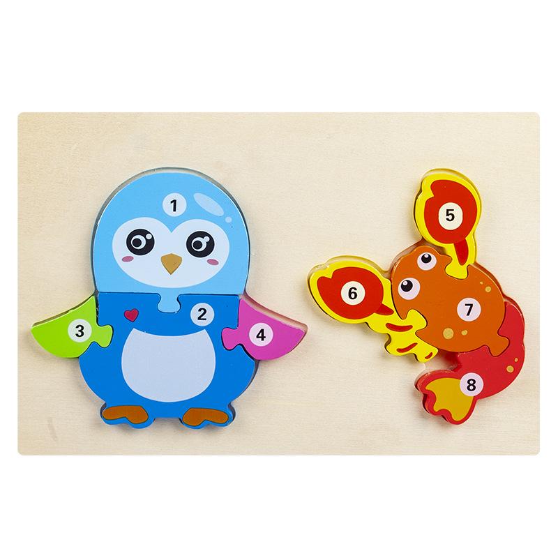 Toddler Montessori Puzzle: Animal Food Chain & Number Recognition Game.
