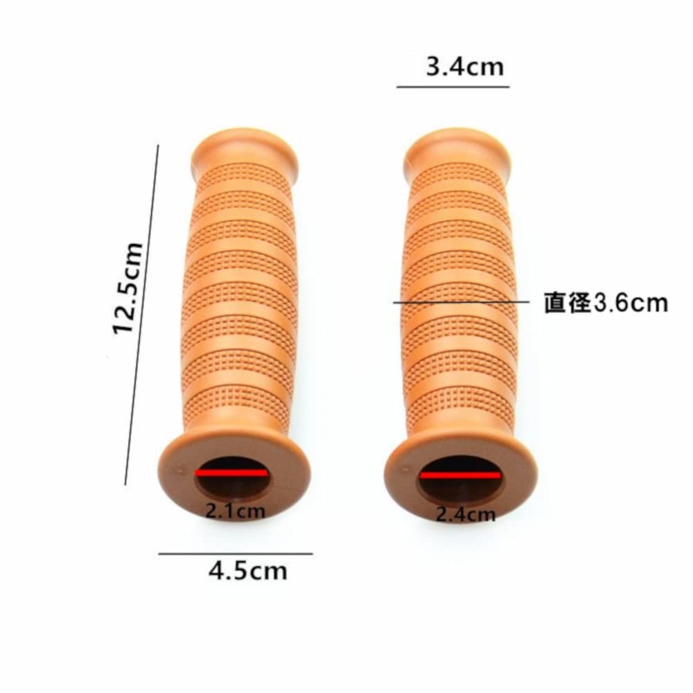 Beatus Vertical Groove Tull Type Bike Handle Grip 0.9 Inches (22.2 Mm) Universal Grip