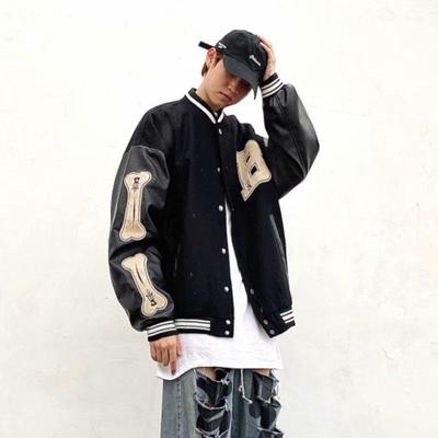 Europäische und amerikanische High Street Herren Hip-Hop Baseballjacke - Frühling/Herbst Casual Loose Fit Trend