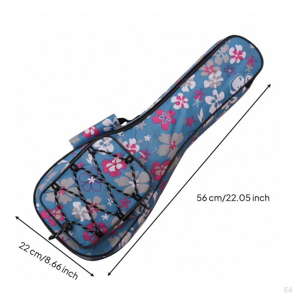 Padded Ukulele Bag Sheltering Gig with Accessory Pocket Reinforced
