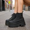 New Summer Platform Ankle Boots, Suitable for Women, Casual Shoes, Women's Lace-up Platform Boots
