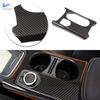 For Mercedes Benz A GLA CLA Class W176 X156 C117 ABS Carbon Fiber Texture Car Center Console Water Cup Holder Cover Trim