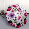 1pc Ladybugs Flowers Automatic Open/close Umbrella, 8-Rib sturdy structure, Auto Folding/Opening, Portable Travel Umbrella for Women c19