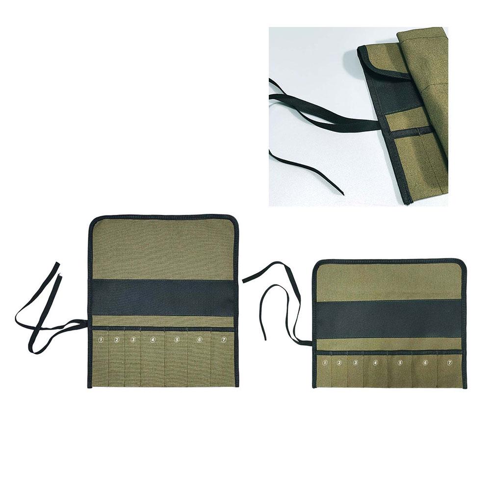1PC Multiple Pockets Multi-Purpose Roll Up Tool Bag Wrench Pouch Hanging Tool Storage Portable Case Organizer
