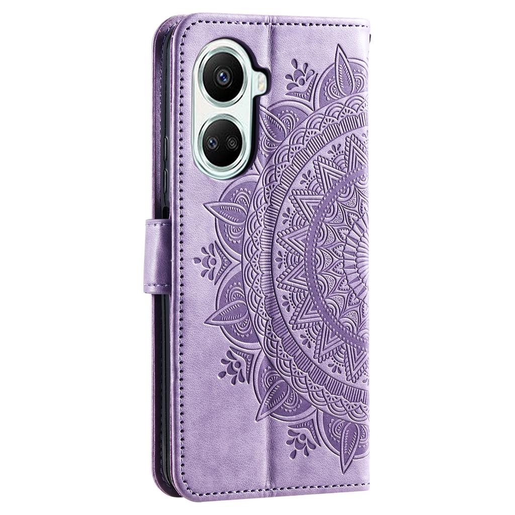 For Xiaomi Poco X7 Pro 5G Stand Case Imprinted Totem PU Leather Wallet Phone Cover