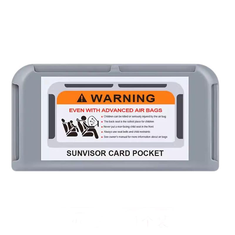 Car Sun Visor Card Holder Auto Interior Card Organizer Pasting Box Card Storage Holder Universal for Instrument Panel and Door