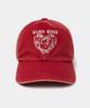 MAISON MINED Doodle Heart Vintage Washed Ball Cap Red