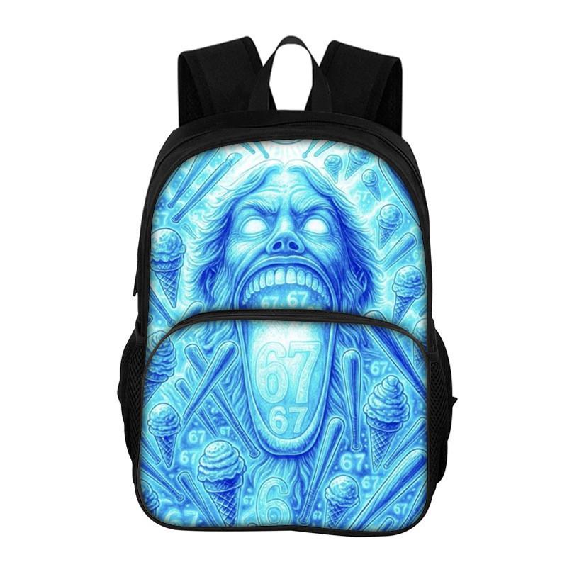67 Printed School Backpack With Breathable Pu Material For Middle School Students