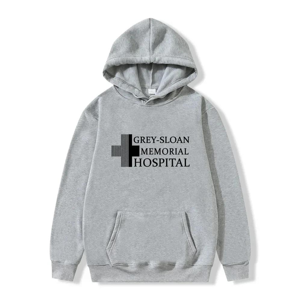 Spitalul Memorial Grey Sloan Meredith Derek Shepard Hanorac Grey's cu mânecă lungă Hanorac pentru bărbați hanorac de înaltă calitate