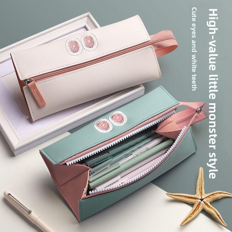 Leather Pen Case For Students With Large Capacity Perfect For Girls And Boys