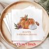 Custom 40Pcs Thanksgiving Napkins Pumpkin Fall Decor Thanksgiving Halloween Party Table Decor Cocktail Luncheon Dinner Napkin
