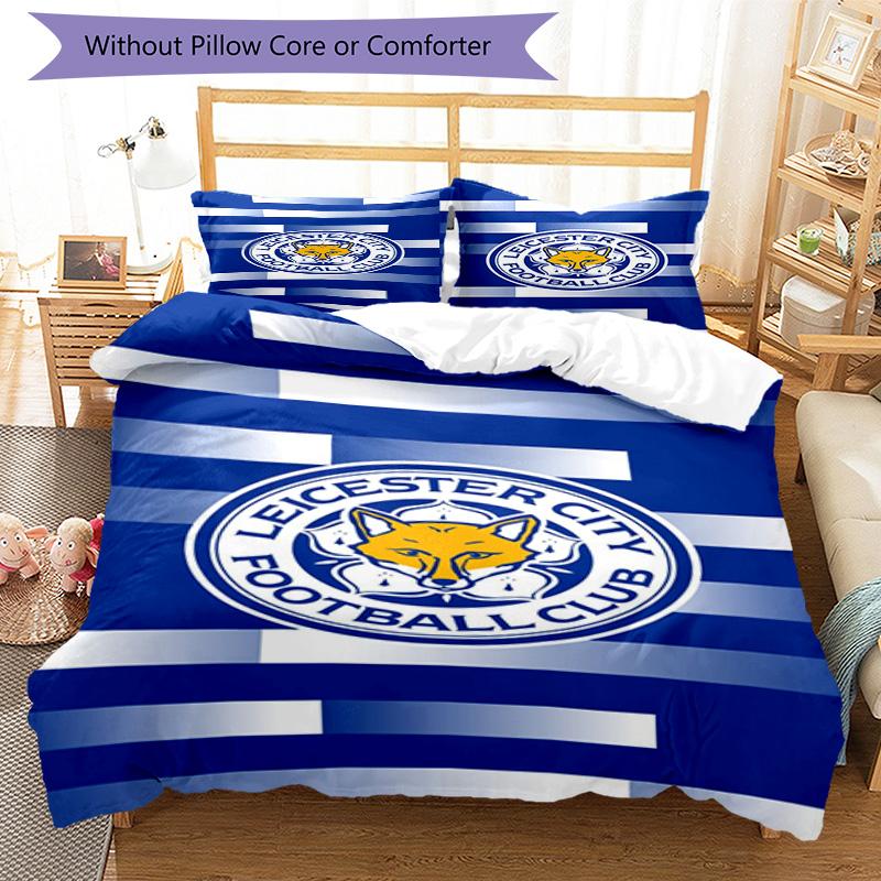 City Football Club Printed Pattern Duvet Cover Set – includes 1 duvet cover and 2 matching pillowcases Bedroom decor Christmas gifts