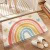 Small Fresh Special-shaped Flower Cashmere Floor Mat, Bathroom Water-absorbing and Dirt-resistant Foot Pad, Entrance Wear-resistant Foot Pad