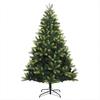Artificial Foldable Christmas Tree with 300 LEDs Green 210 Cm
