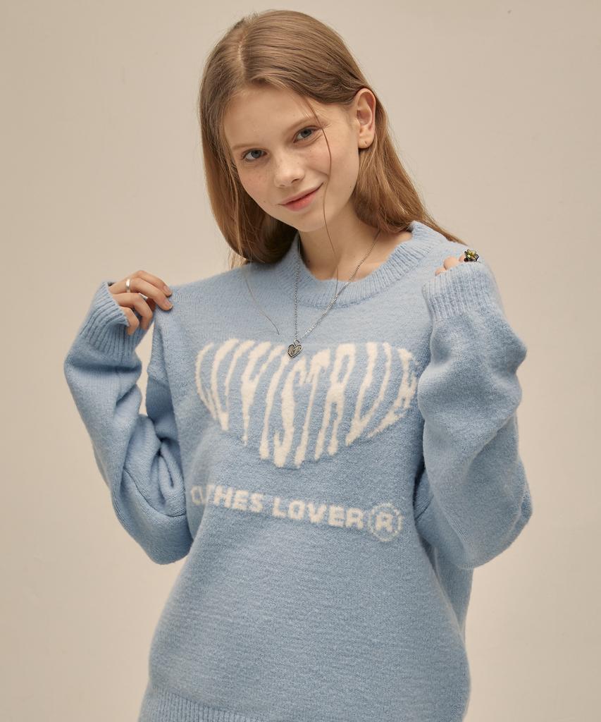 LUVISTRUE Po Heart Knit(Sky Blue)