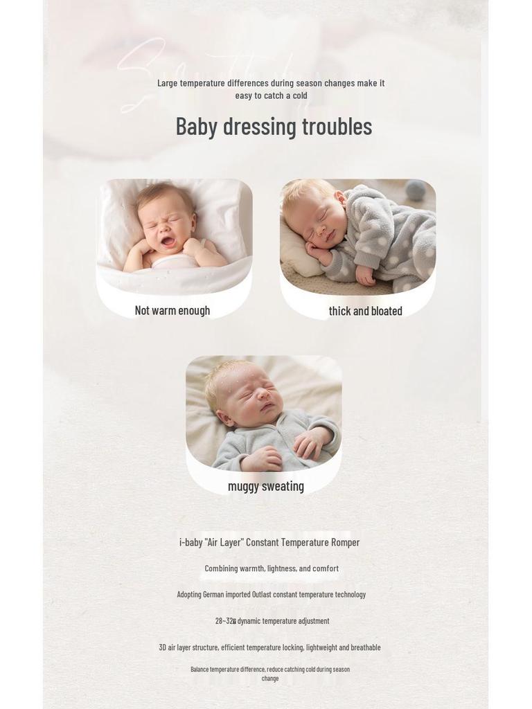 Britischer Baby Stepp-Air-Layer Temperaturregulierender Einteiler für Neugeborene