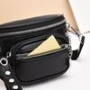 Sac bandoulière selle couleur unie tendance - Sac à bandoulière grande capacité pour femme