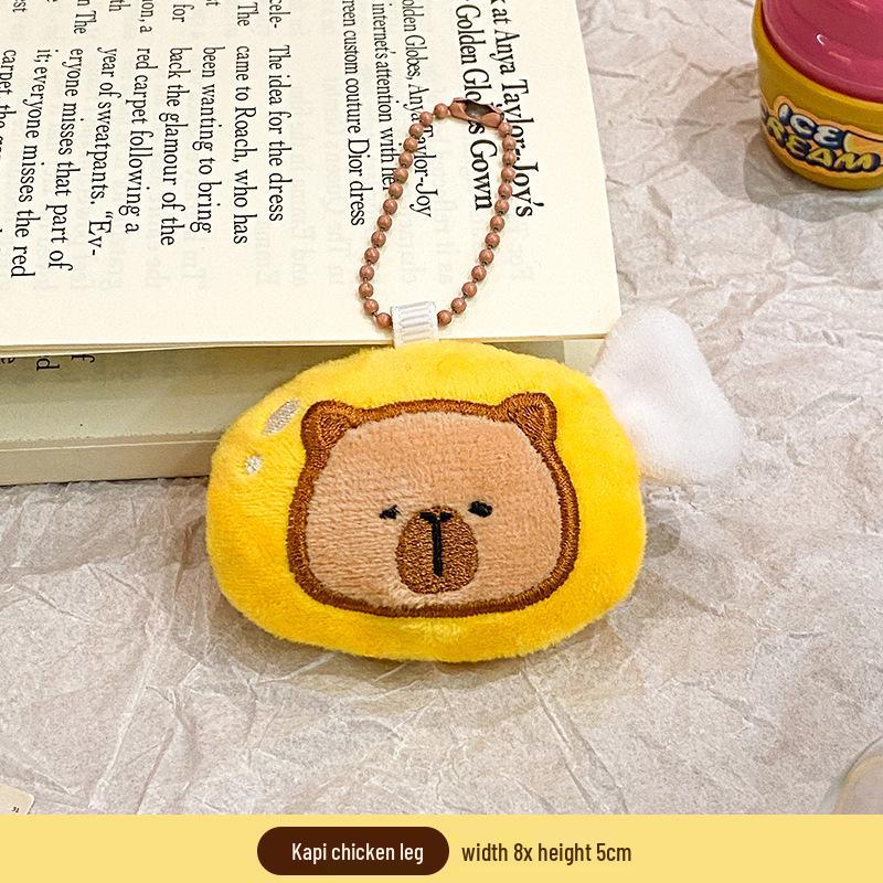 Plush Food Doll Charms: Cute Keychain Ornaments with Squeaky Small Dolls