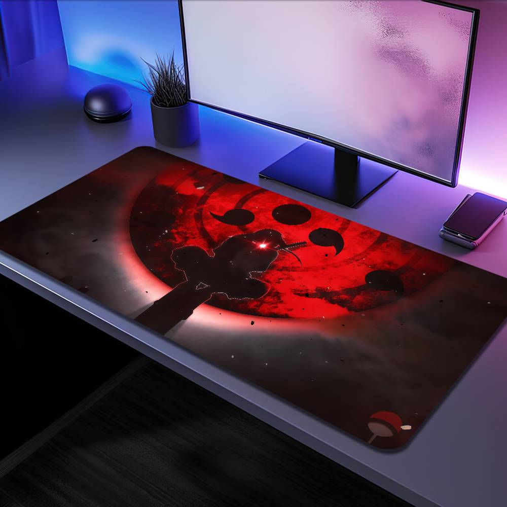 Anime NARUTO Uchiha Itachi Mousepad Large Desk Mat Keyboard Ergonomic Office Rubber PC Non-slip Anti-fray Home Custom Game