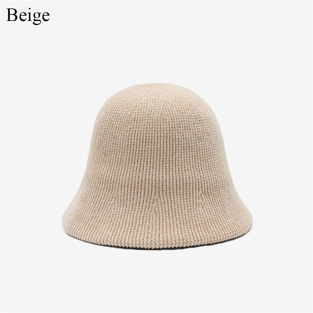 Thickened Bucket Hat Knitted Fisherman Hat Fashion Ear Protection Autumn Winter