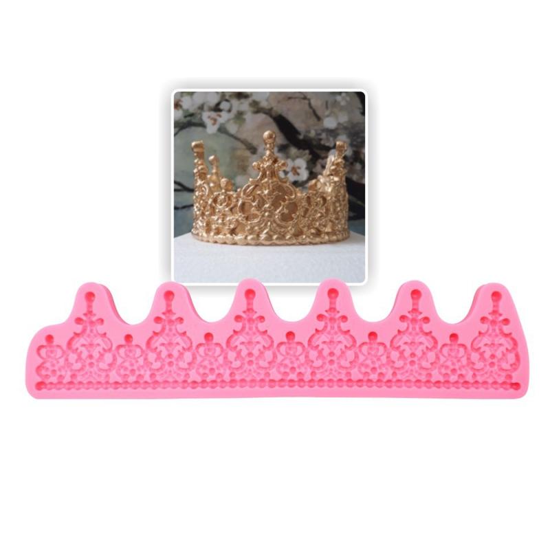 Cute Crown Shape Sugar Craft Paste Mold Chocolate Candy Art Silicone Soap Mold Household Candle Molds DIY Handmade