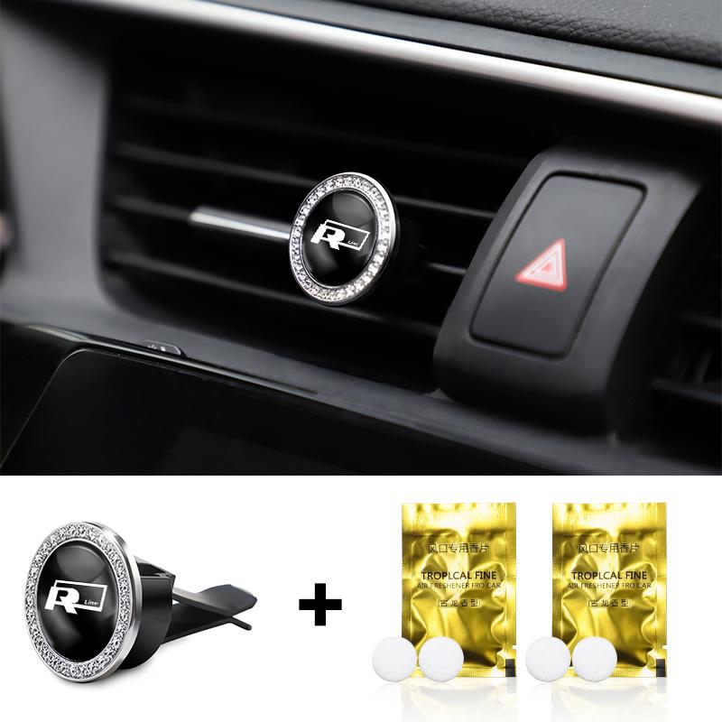 F1Car Air Outlet Aromatherapy Clip Perfume Diffuser Auto Interiors For Volkswagen VW RLine R GTI Golf Amarok T5 ID3 Tiguan Caddy