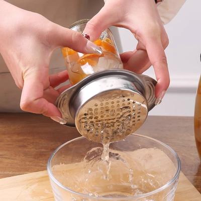 304 Paslanmaz Çelik Çok Amaçlı Konserve Süzgeci - Ton Balığı Pres Yağ Süzgeci Konserve Sebze Meyveler Mutfak Süzgeci Aletleri