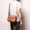 Bolsa de Ombro Masculina em Couro Fosco Bolsa Transversal Feminina em Couro Genuíno Grande Capacidade Couro de Vaca Bolsa Quadrada Pequena para Ipad