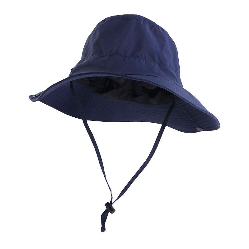 Breathable mesh waterproof hiking cap, wide brim sunshade basin hat, foldable hiking fishing hat, sunscreen bucket hat