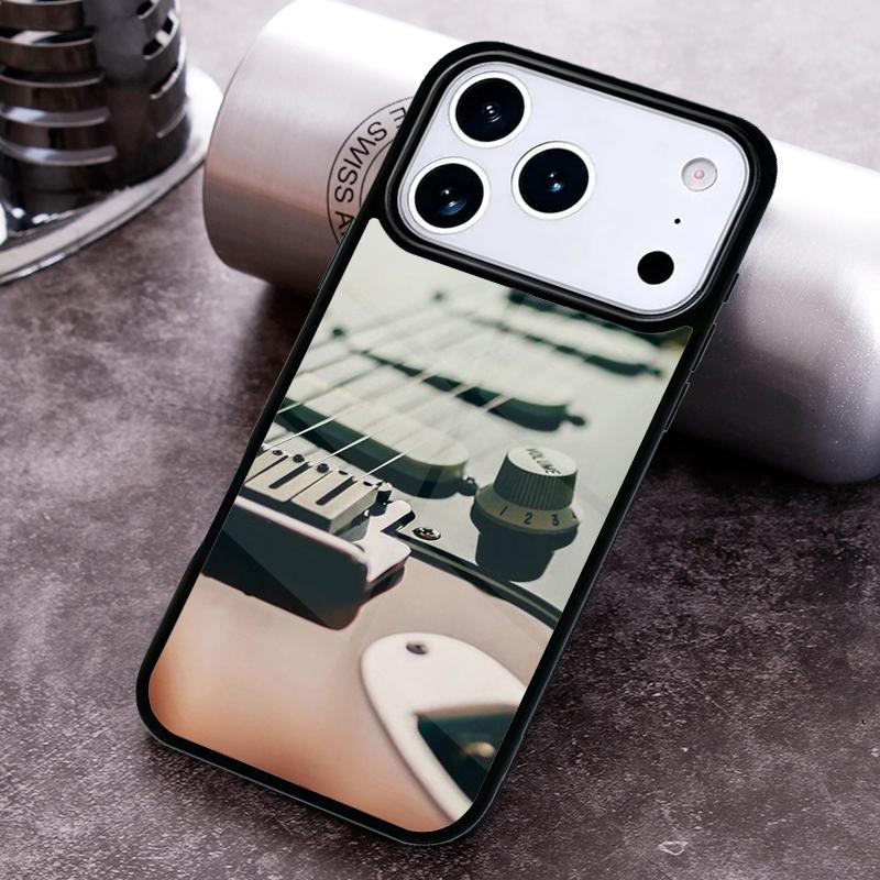 Retro Guitar Music Phone Case for iPhone 17 16 15 Pro Max Air 14 13 12 11 Plus Shockproof Capa Cover