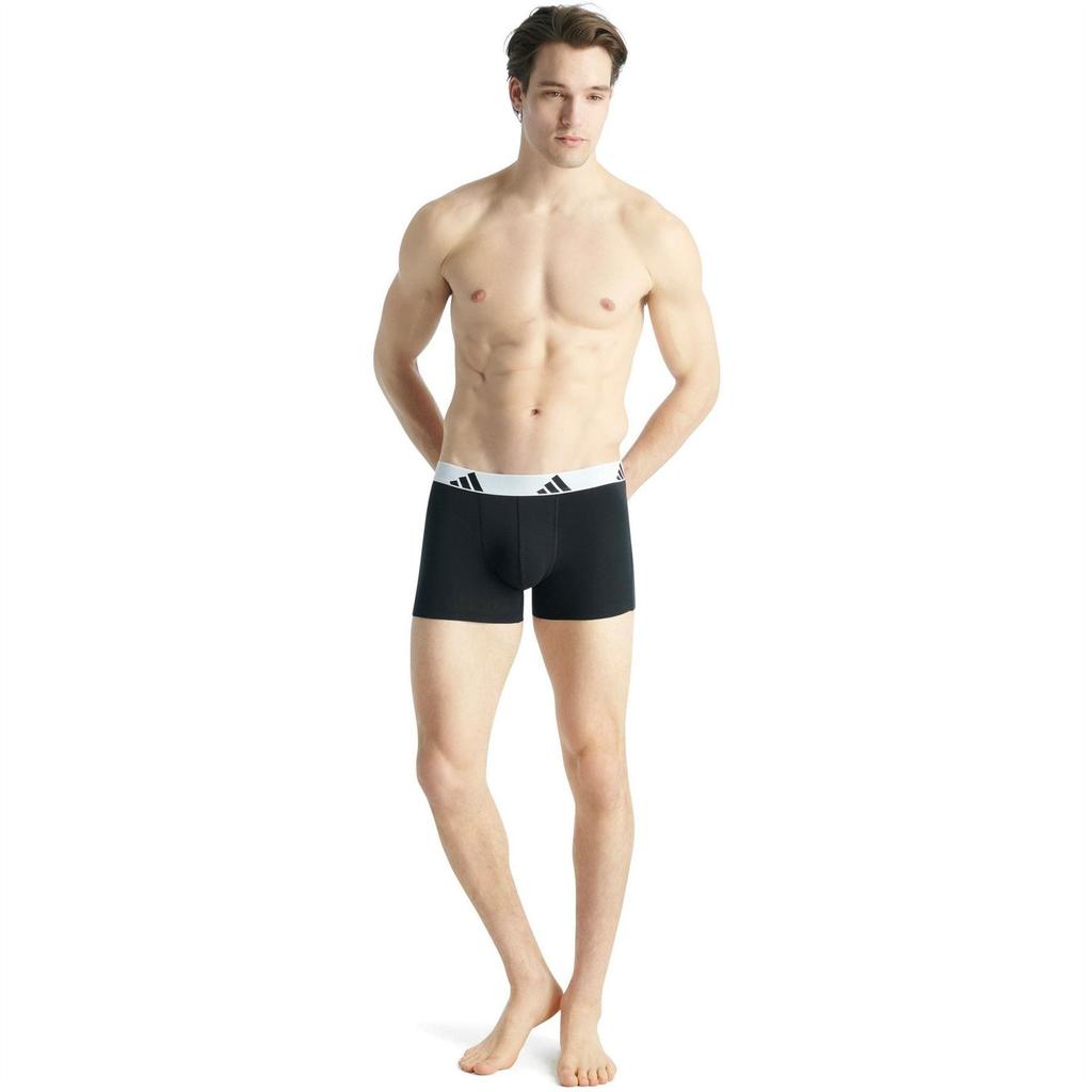 Adidas Mens Cotton Flexible Active Boxer Shorts (Pack of 3)