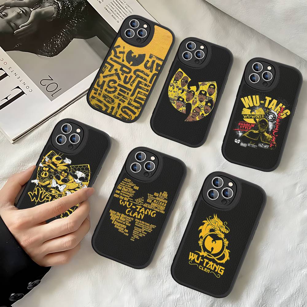 Singer W-WU-T-TANGs For iPhone 16 16E 15 14 13 12 11 Pro Max Plus Leather Back Phone Cover